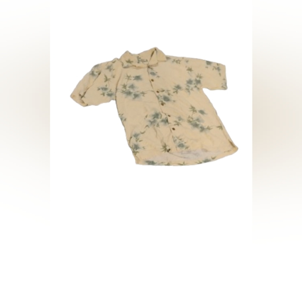 Tommy Bahama Floral Silk Button Down Short Sleeve Shirt Sz M